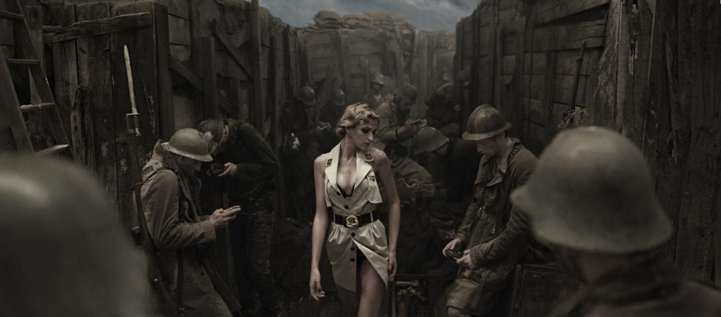 world-war-fashion-model-painting